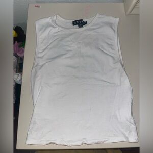 White motel rocks tank top